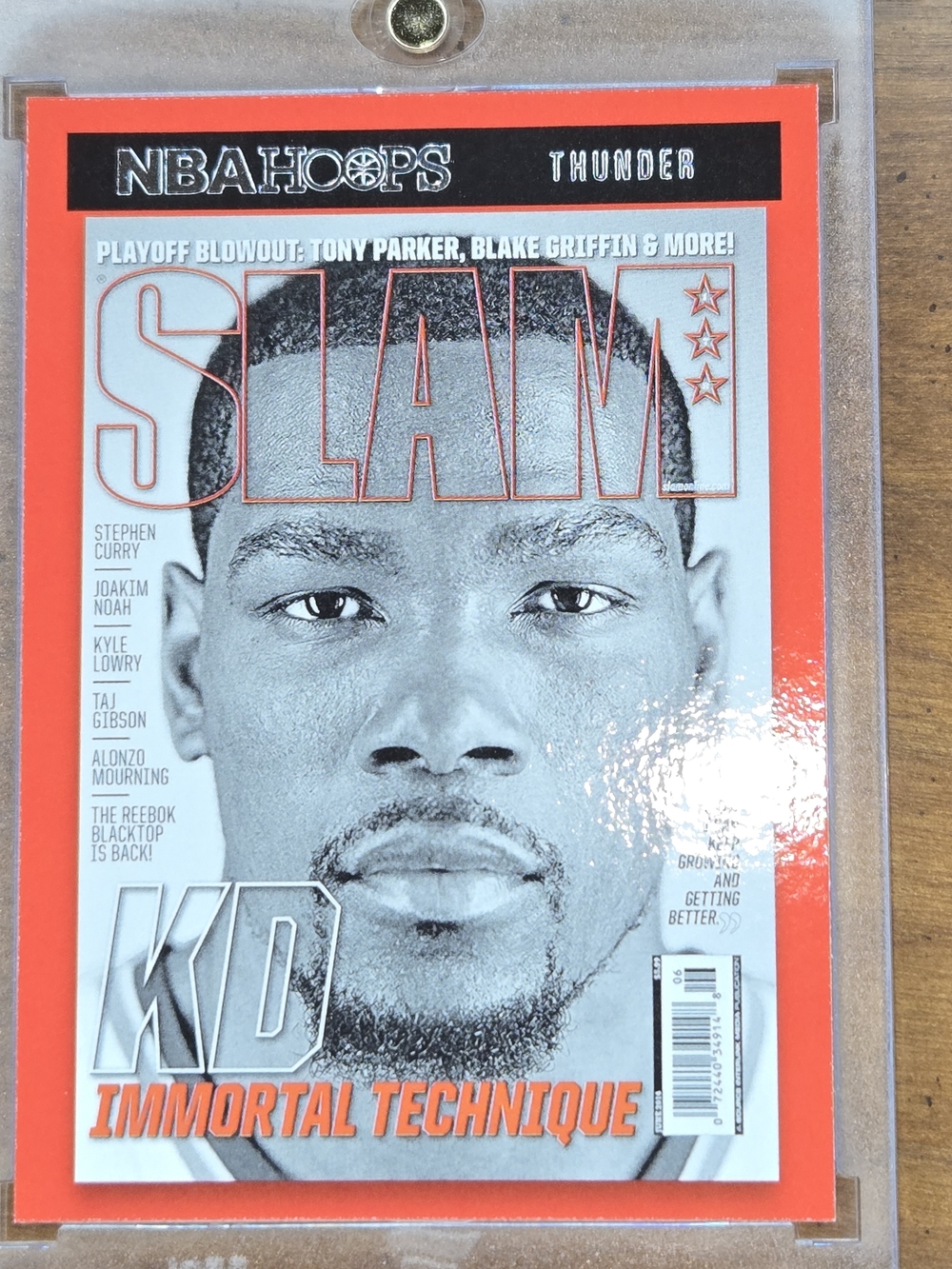 Kevin Durant NBA Hoops SLAM KD Immortal Technique Basketball Card - Red Border - Picture 10 of 15